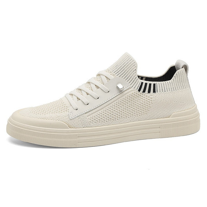Herren Low-Top Strick-City-Sneaker mit elastischem Schaft, seitlichem Reißverschluss und stoßdämpfender Gummisohle Echoarhiv – Norré