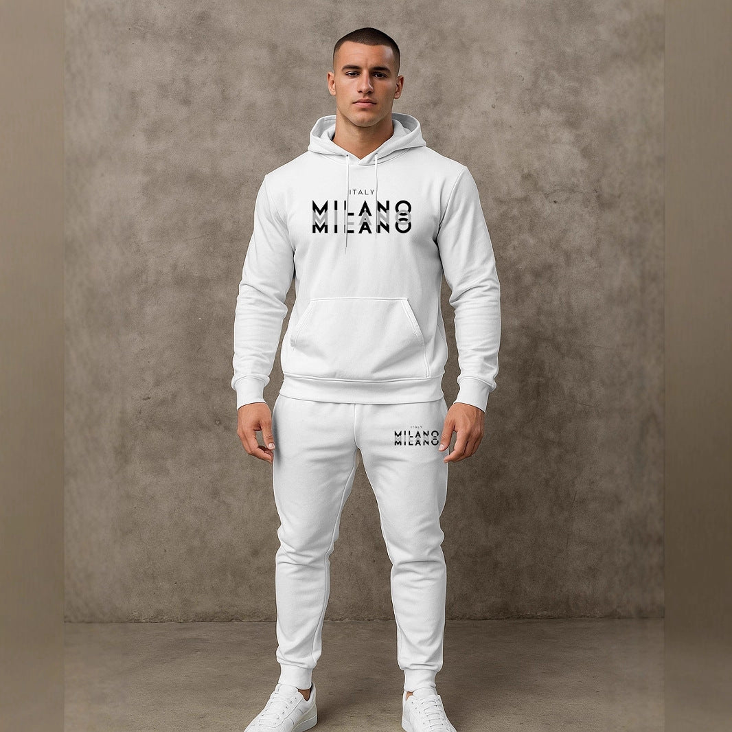 Herren Sportliches Hoodie- und Jogginghosen-Set Echoarchiv
