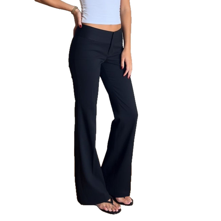 Damen Hochtaillierte Stretch-Flaredhose mit ausgestelltem Bein Echo Archiv