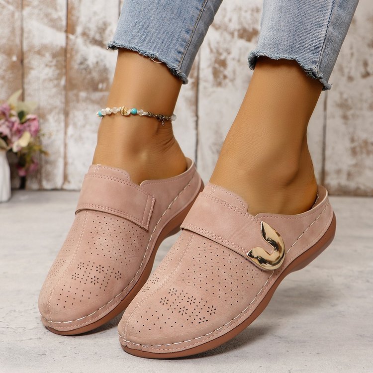 Damen Perforierte Komfort-Clogs mit Orthopädischer Einlegesohle Echo Archiv