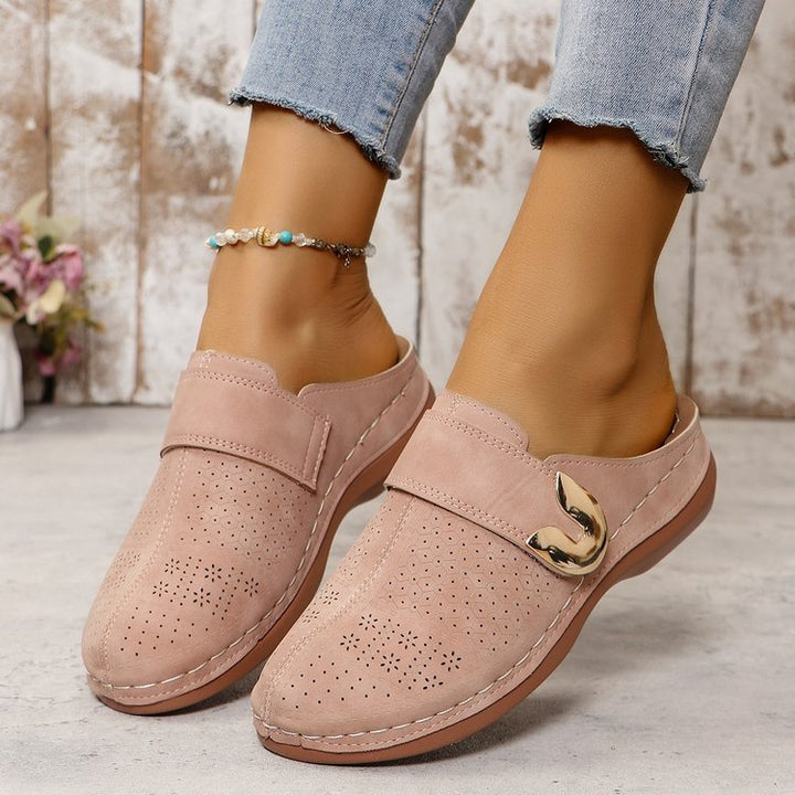 Damen Perforierte Komfort-Clogs mit Orthopädischer Einlegesohle Echo Archiv