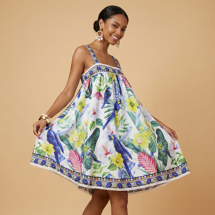 Damen luftiges Sommerkleid mit floralem Muster Echo Archiv