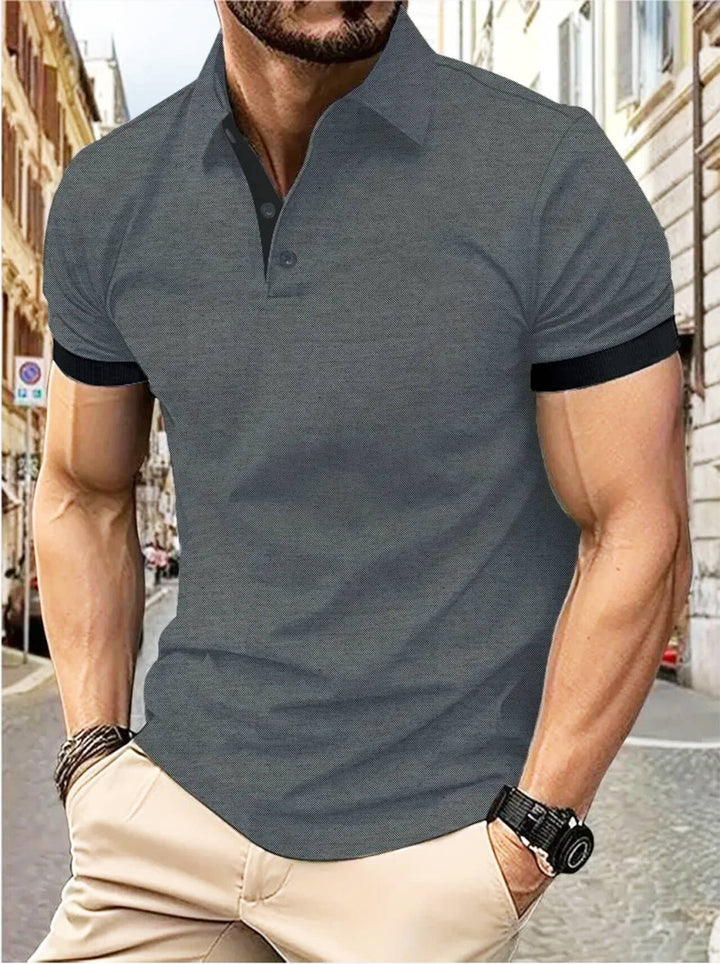 Herren Poloshirt mit modischem Kontrastdetail Echoarchiv