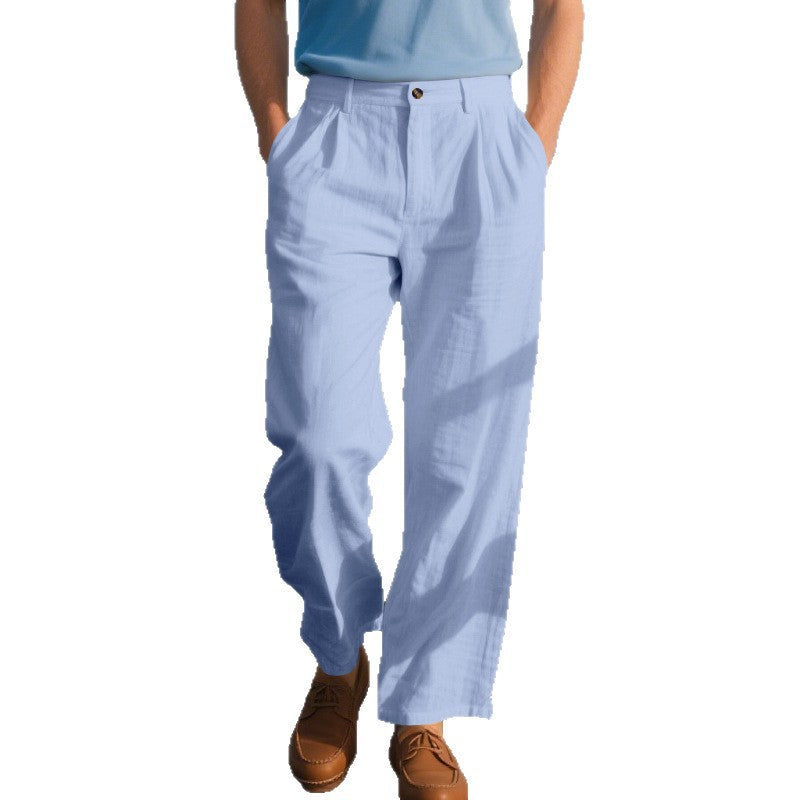 Herren elegante Freizeit-Hose mit weichem Stoff und weitem Schnitt Echoarchiv