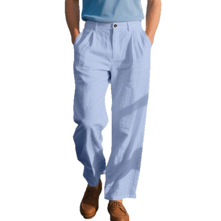 Herren elegante Freizeit-Hose mit weichem Stoff und weitem Schnitt Echoarchiv
