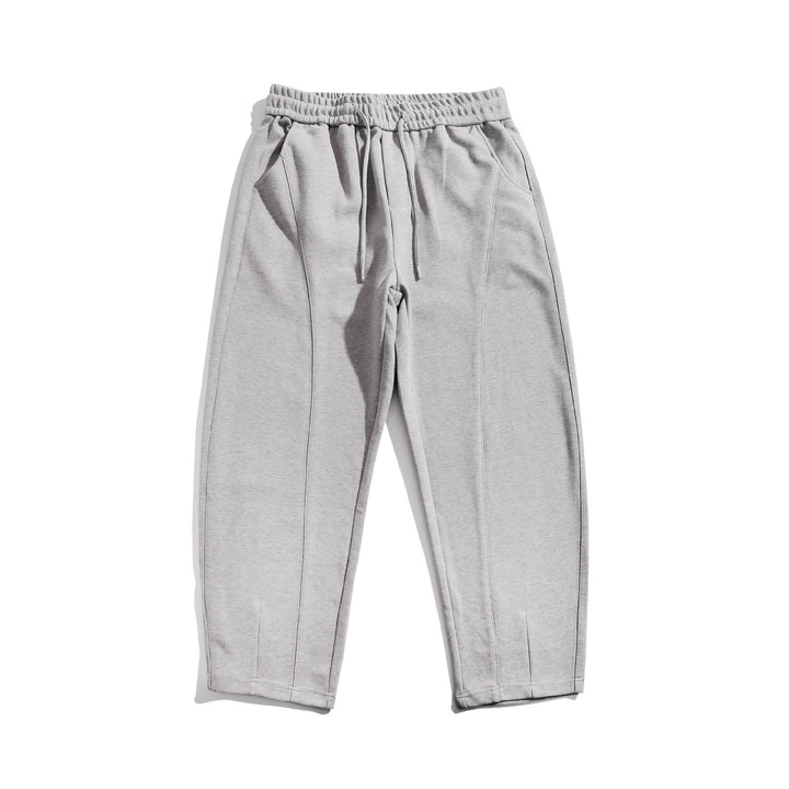 Damen Cropped-Joggerhose mit Ziernähten, hohem Elastikbund und Eingrifftaschen Echoarchiv