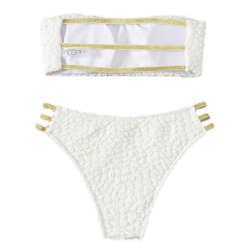 Damen Bandeau-Bikini mit strukturiertem Design und eleganten Akzenten Echo Archiv