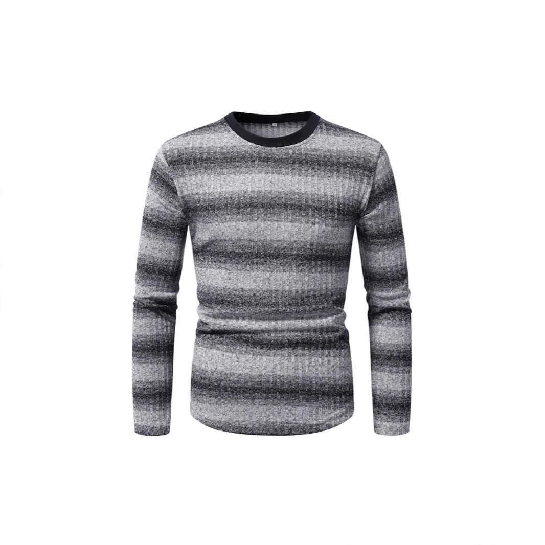 Herren Langarmshirt mit modernem Streifenmuster und komfortablem Schnitt Echoarchiv