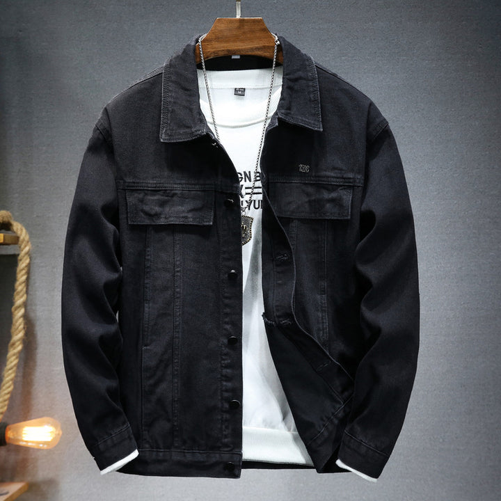 Herren modische Denimjacke mit funktionalen Taschen und lässigem Schnitt Echoarchiv