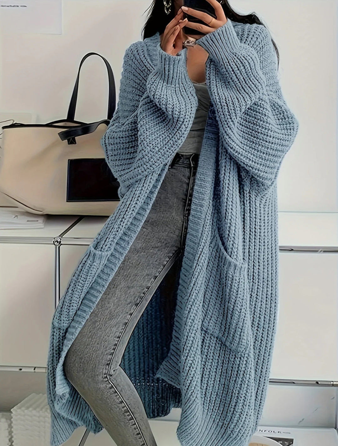 Damen Strickmantel im Oversized-Stil Echoarchiv