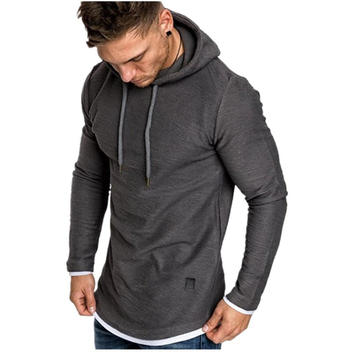 Herren Longline Kapuzenshirt mit stylishem, asymmetrischem Saum Echoarchiv
