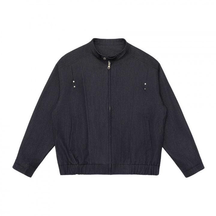 Unisex Kurzblouson im Overshirt‑Stil mit Stehkragen, Reißverschluss und elastischem Saum Echo Archiv