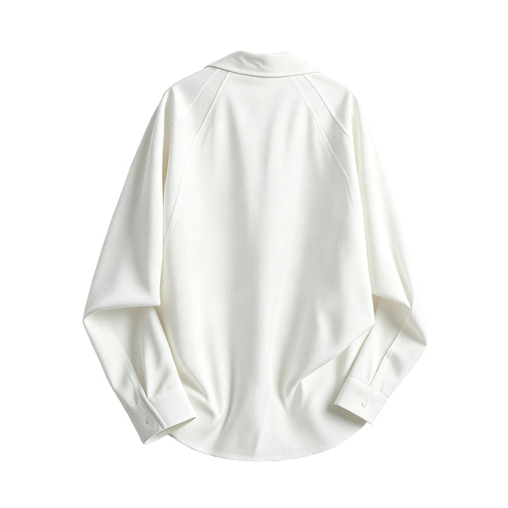 Damen Oversize-Blusenshirt aus fließendem Stretch mit Hemdkragen Echoarchiv