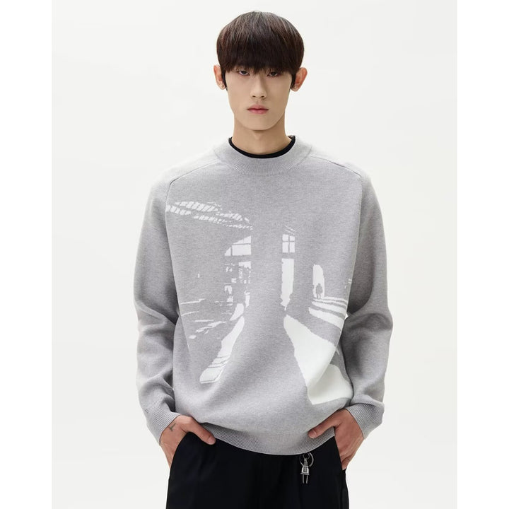 Herren Modischer Pullover mit grafischem Design Echoarchiv