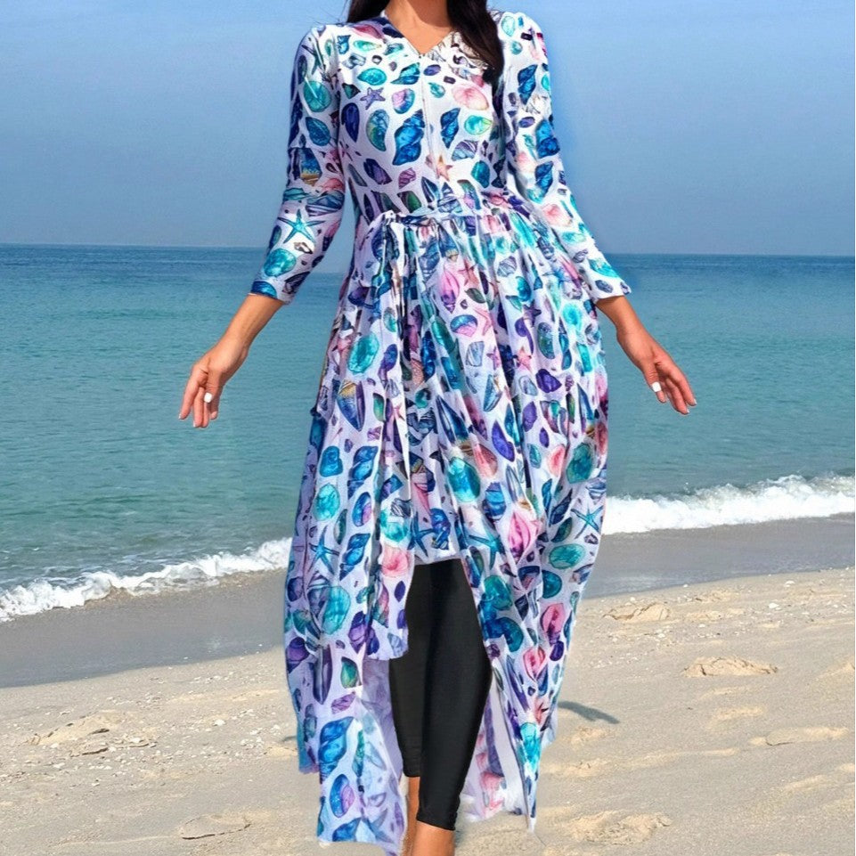 Damen Strandkleid mit asymmetrischem Schnitt Echo Archiv
