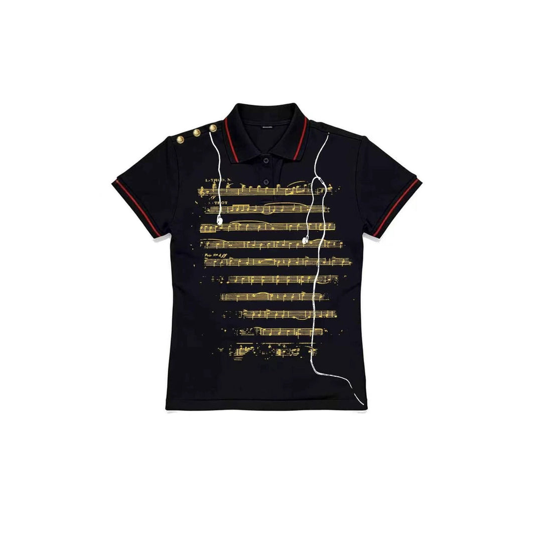 Damen Polo-Shirt mit musikalischem Motiv Echo Archiv
