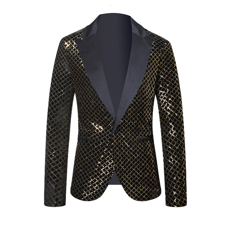 Herren eleganter Pailletten Blazer im modernen Design Echoarchiv