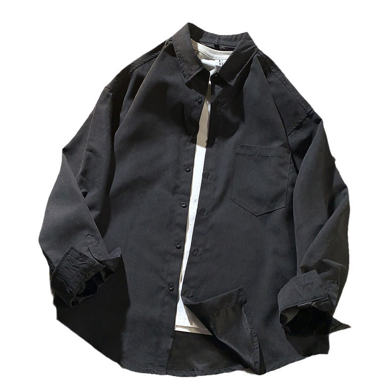 Herren Casual Langarmhemd mit praktischer Brusttasche Echoarchiv