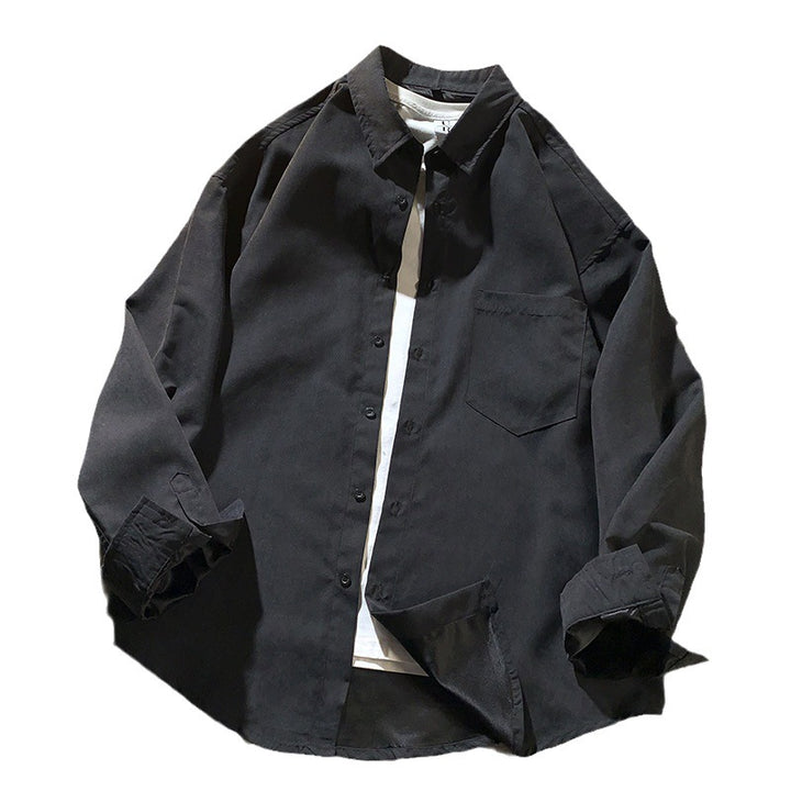 Herren Casual Langarmhemd mit praktischer Brusttasche Echoarchiv