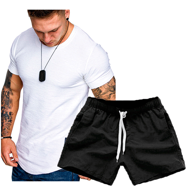 Herren Freizeit-Shirt und Shorts Set Echoarchiv