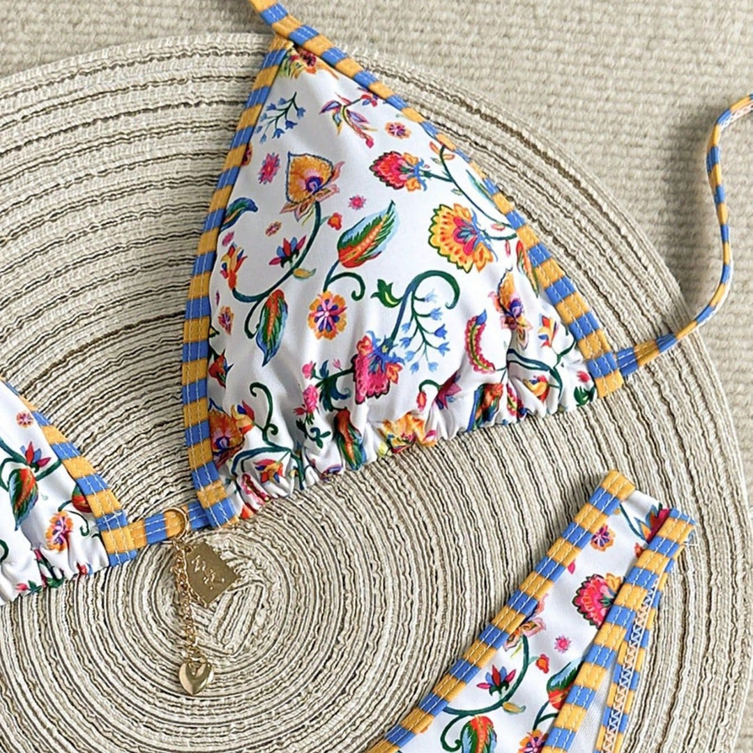 Damen Triangel-Bikini mit buntem Floral-Print Echo Archiv