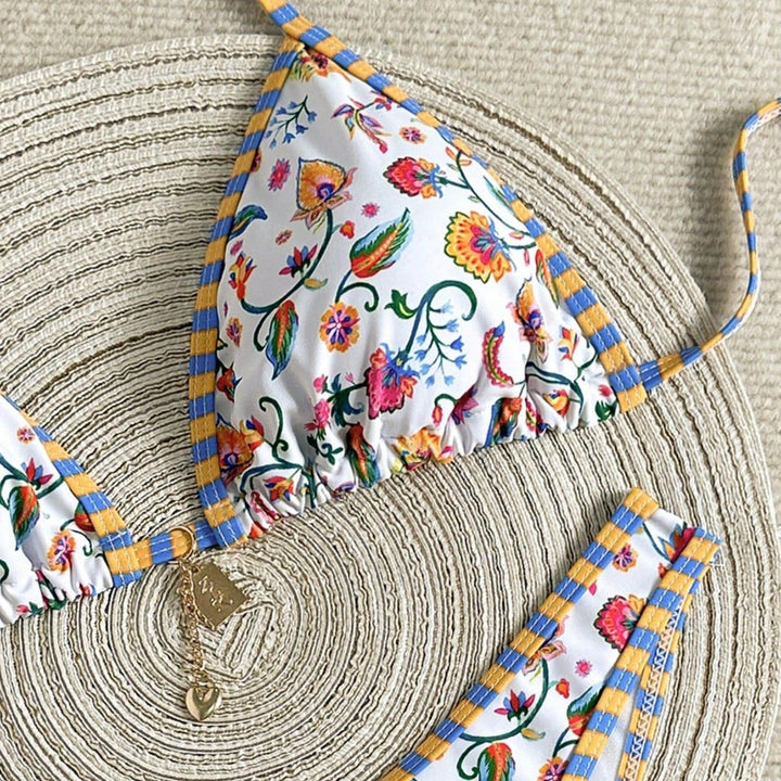 Damen Triangel-Bikini mit buntem Floral-Print Echo Archiv