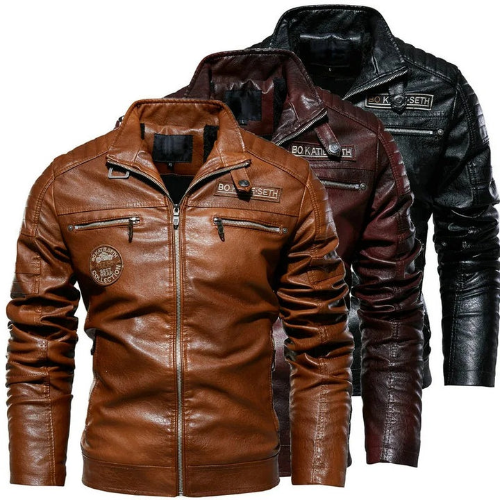 Herren Modische Bikerjacke aus Leder Echo Archiv