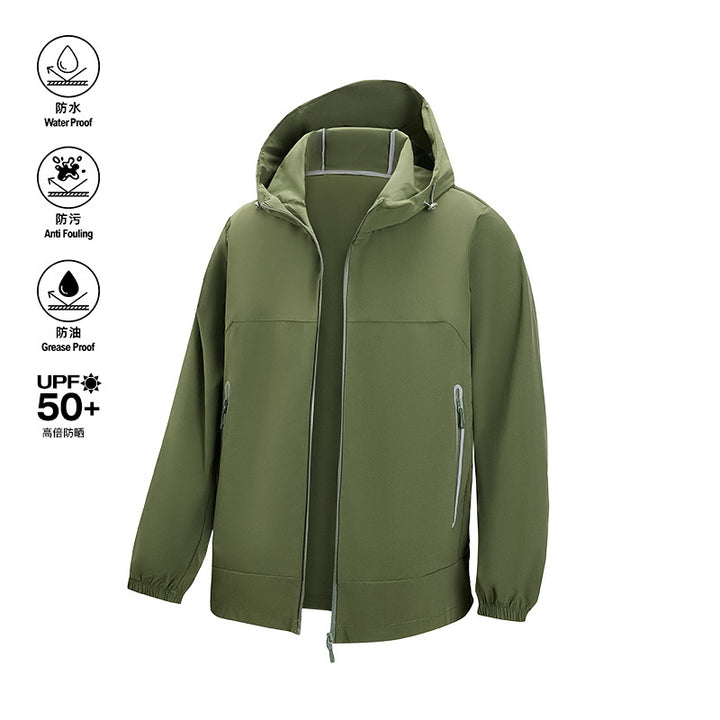 Herren Leichte technische Softshell-Windjacke mit Kapuze, wasserabweisender Membran und Reißverschlusstaschen Echo Archiv