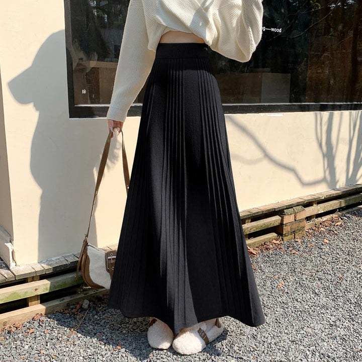 Damen Plissierter Maxirock mit hohem Bund Echo Archiv 1787632235