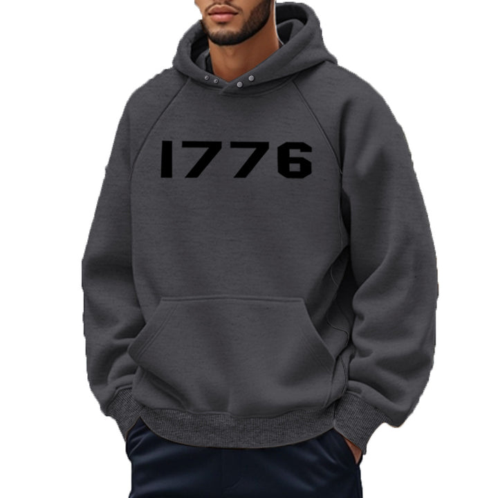 Herren Kapuzenpullover mit klassischem Rippdesign und praktischen Eingrifftaschen Echoarchiv