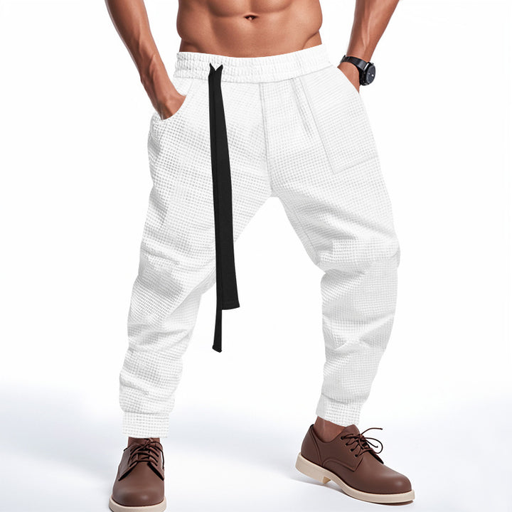 Herren lässige Freizeithose mit grob strukturiertem Material und praktischen Taschen Echoarchiv