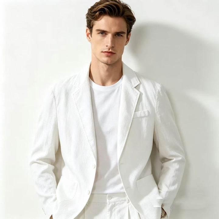 Herren nan leichter Leinenblazer mit modernem Slim-Fit Schnitt Echo Archiv