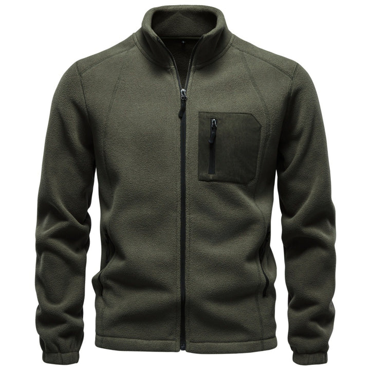 Herren Outdoor-Fleecejacke mit Stehkragen und Reißverschluss-Brusttasche Echoarchiv