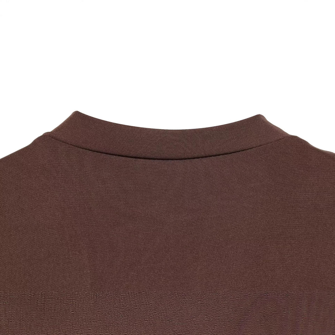 Damen Body mit tiefem V‑Ausschnitt, Raffung und Metallschließe Echoarchiv