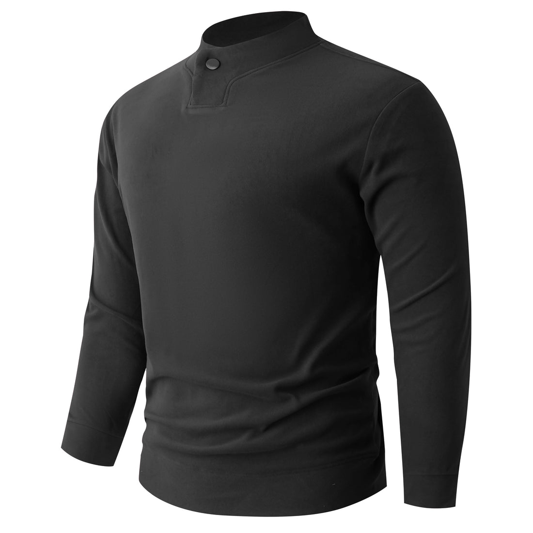 Herren Langarmshirt mit schmalem Stehkragen und Knopfverschluss Echo Archiv