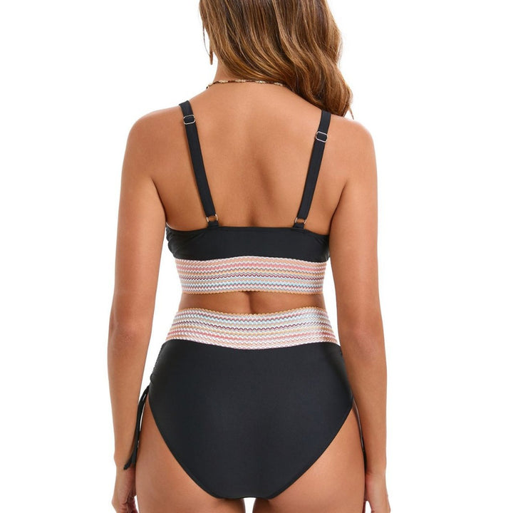 Damen Zweiteiliges Bikini-Set mit breitem Gummibund und hochwertige Rippstruktur Echo Archiv
