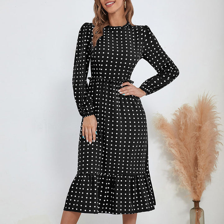 Damen Verspielt gemustertes Maxikleid mit Rüschendetails Echo Archiv