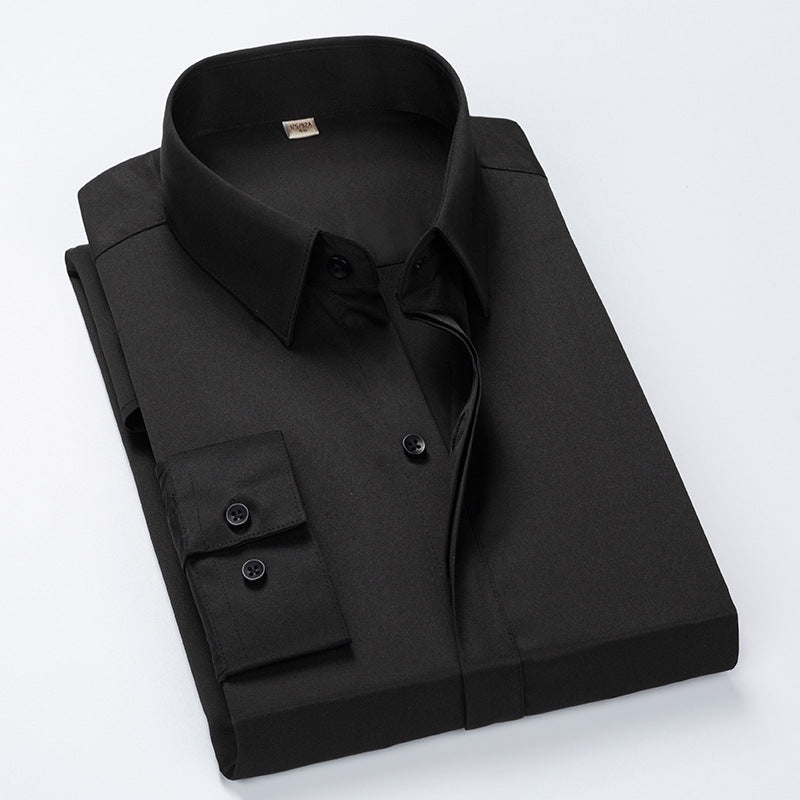 Herren Elegantes Langarmhemd mit strukturiertem Stoff und modernem Schnitt Echoarchiv