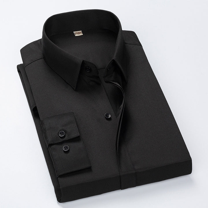 Herren Elegantes Langarmhemd mit strukturiertem Stoff und modernem Schnitt Echoarchiv