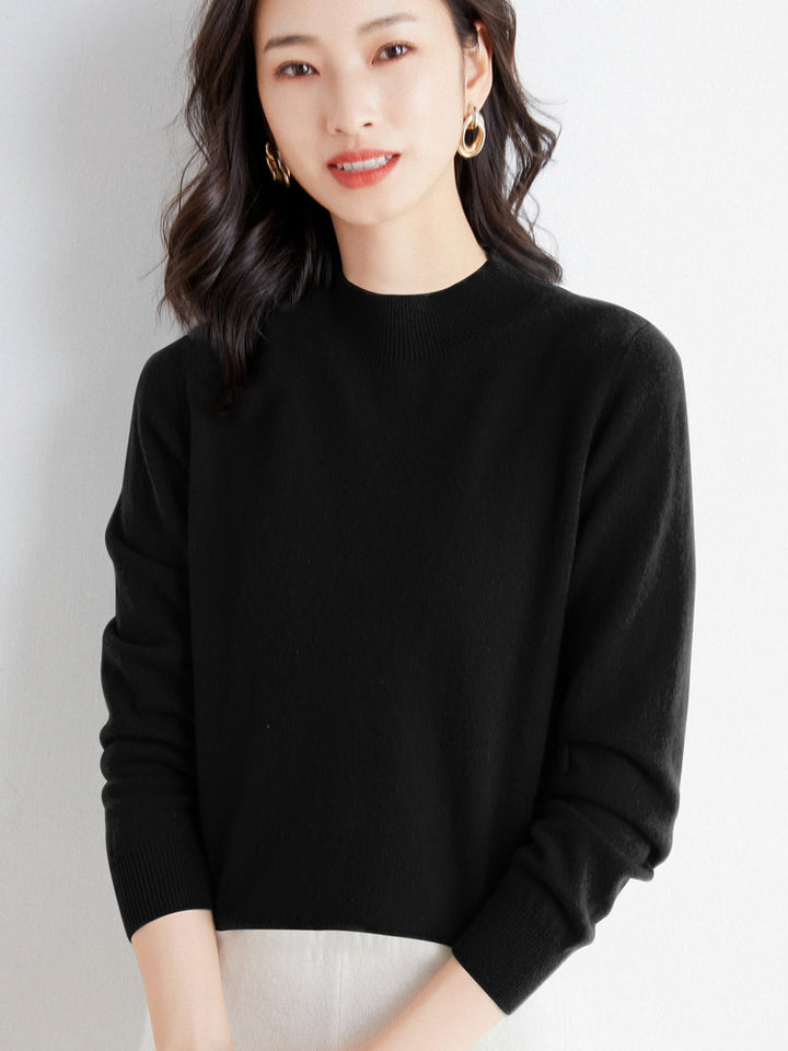 Damen Kurzrollkragen Feinstrickpullover mit leichtem Mohair-Effekt Echoarchiv