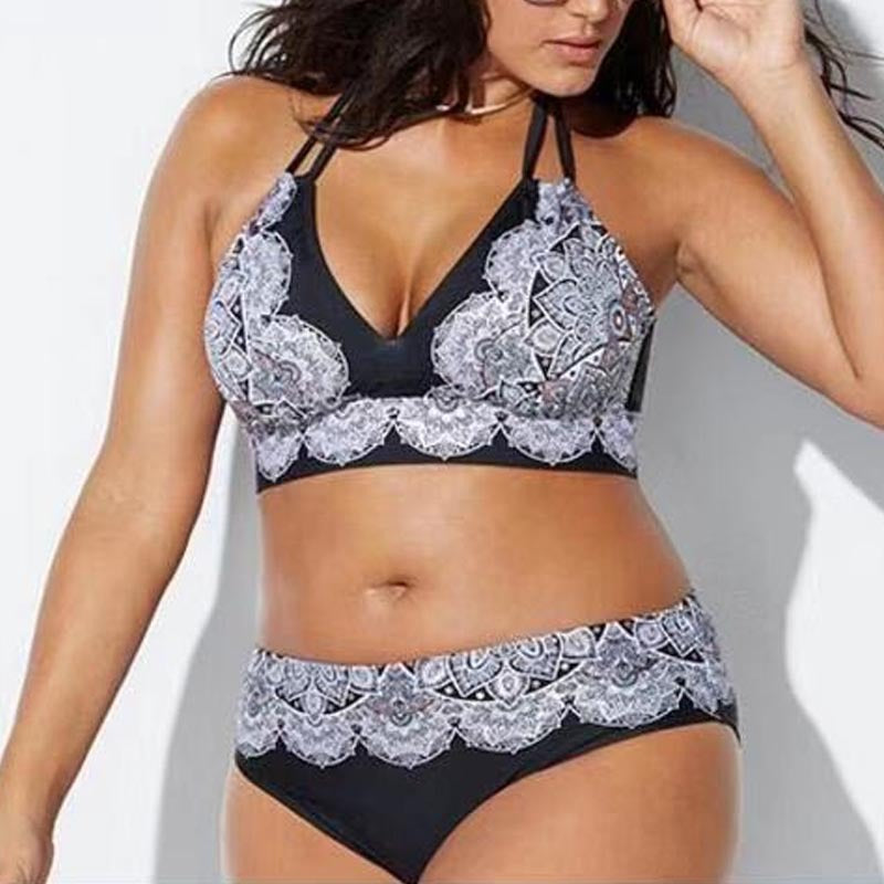 Damen Triangel-Bikini mit kontrastierenden Dessins Echo Archiv