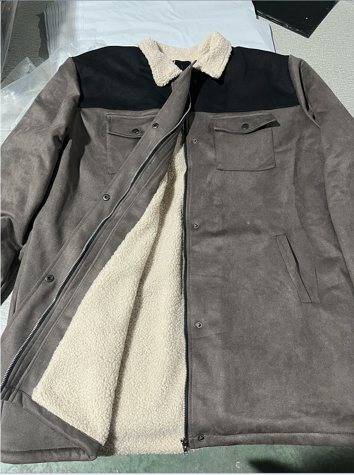 Herren verspielt schicke Wildlederjacke mit warmem Fleecefutter Echoarchiv