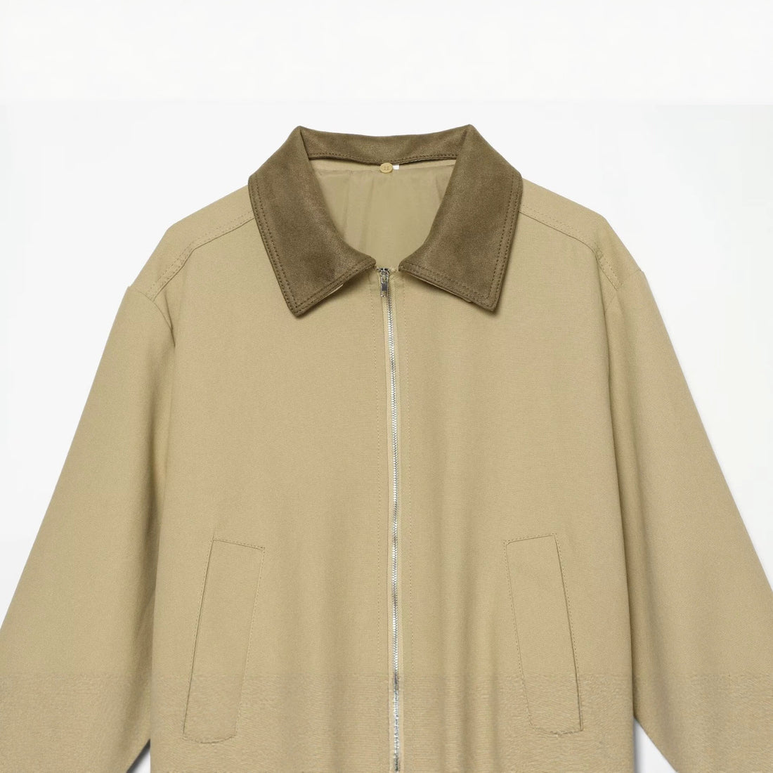 Damen Kurzblouson im Boxy‑Look mit Velourskragen und elastischem Saum Echo Archiv