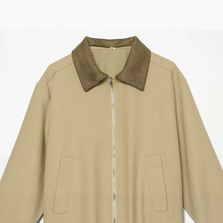 Damen Kurzblouson im Boxy‑Look mit Velourskragen und elastischem Saum Echo Archiv