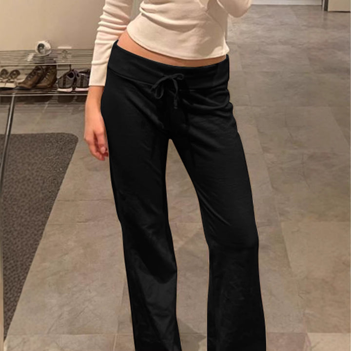 Damen weite Freizeit-Hose mit verstellbarem Bund und komfortablem Schnitt Echo Archiv
