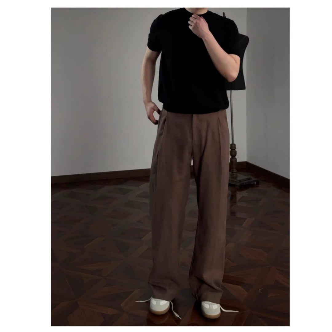 Herren Elegante und bequeme hoch geschnittene Anzughose Echo Archiv
