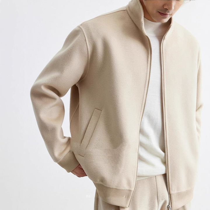 Herren Reißverschluss-Wollblouson mit Stehkragen Echoarchiv