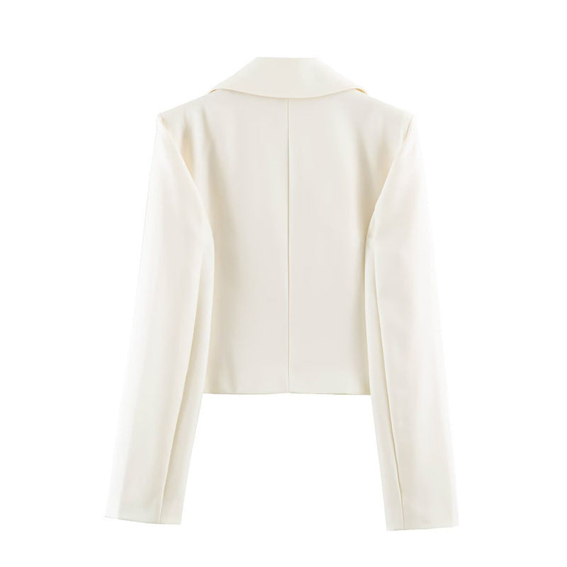 Damen Kurzblazer mit taillierter Silhouette und überschnittenem Schalkragen Echo Archiv