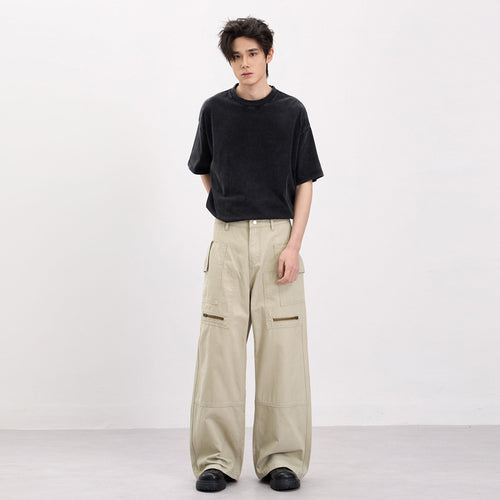Herren Baggy-Cargohose im Workwear-Stil mit großen aufgesetzten Taschen und Zipper-Details Echo Archiv