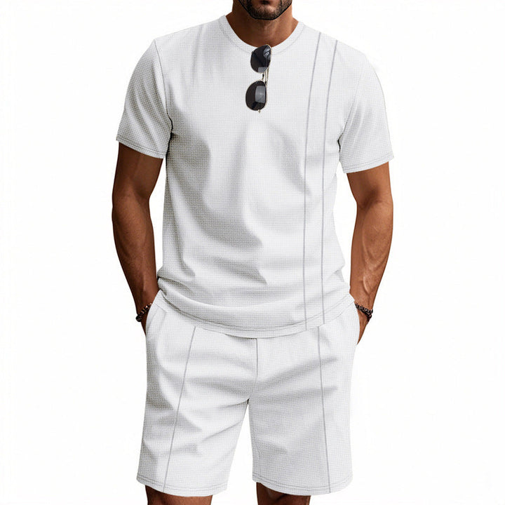 Herren Sportliches Kurzarm- und Shorts-Set aus atmungsaktivem Material Echoarchiv